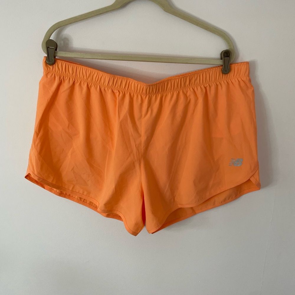 NWT New Balance Dry Core Woven Athletic Shorts 3 inch size XL neon orange